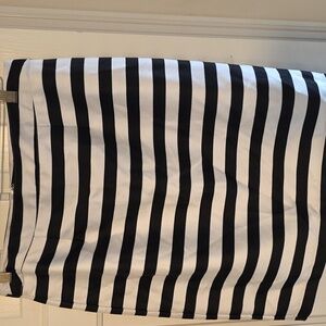 Forever 21 Black and White Striped Midi Skirt
